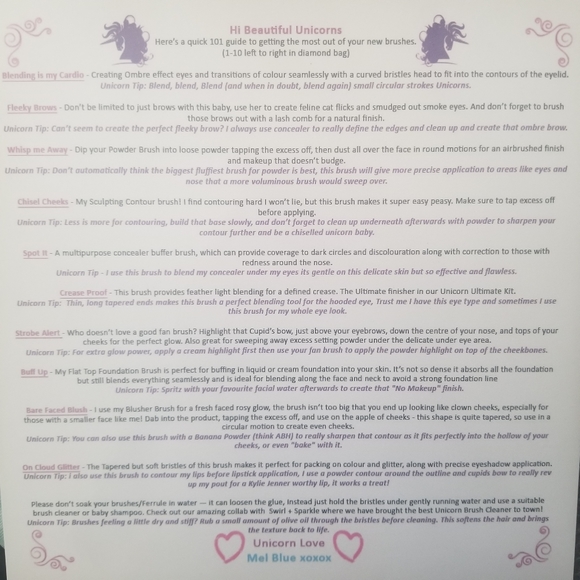 NWT Unicorn Cosmetics Brushes Ultimate Unicorn Kit Pastel Rainbow Brushes - Picture 10 of 10